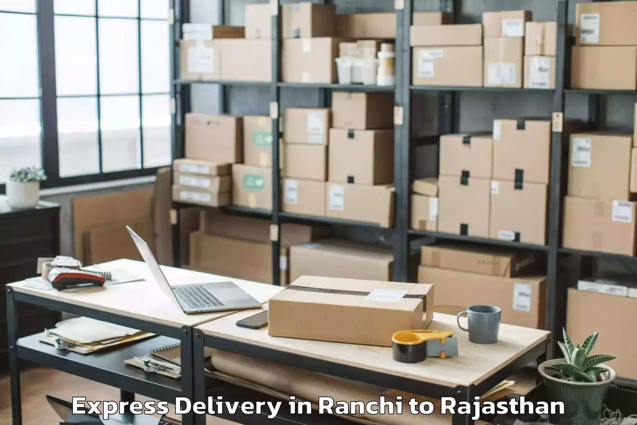 Book Your Ranchi to Jahazpur Express Delivery Today